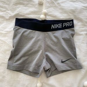 Grey Nike Pro Shorts